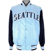 MLB (WWS) - Seattle Mariners Button-Up Satin Jacket1990s Large Vintage Retro Baseball