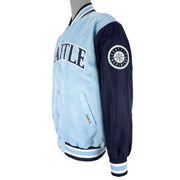 MLB (WWS) - Seattle Mariners Button-Up Satin Jacket1990s Large Vintage Retro Baseball