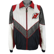 NHL (Pro Player) - New Jersey Devils Windbreaker 1990s Large Vintage Retro Hockey