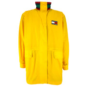 Tommy Hilfiger - Yellow Zip-Up Windbreaker Large Vintage Retro