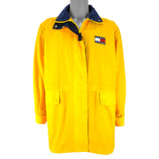 Tommy Hilfiger - Yellow Zip-Up Windbreaker Large Vintage Retro