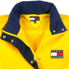 Tommy Hilfiger - Yellow Zip-Up Windbreaker Large Vintage Retro