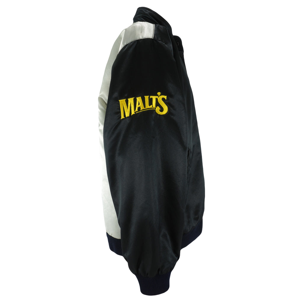Vintage - Suntory Malts Two-Toned Satin Jacket 1990s Large Vintage Retro