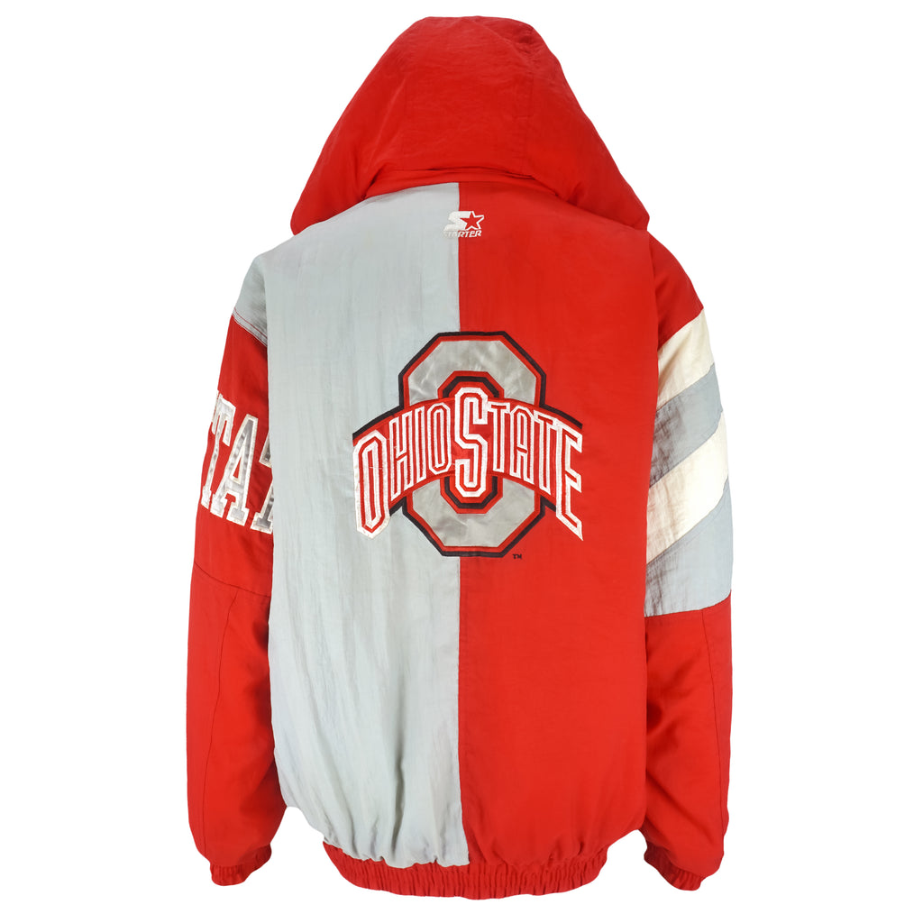 Starter - Ohio State Buckeyes Warm Jacket 1990s Large Vintage Retro Football College