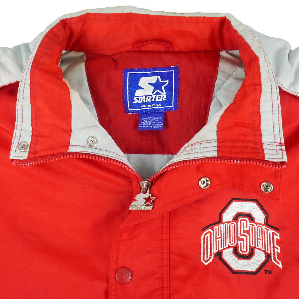 Starter - Ohio State Buckeyes Warm Jacket 1990s Large Vintage Retro Football College