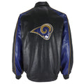 NFL - St. Louis Rams Big Logo Faux Leather Jacket 1990s Medium Vintage Retro Football