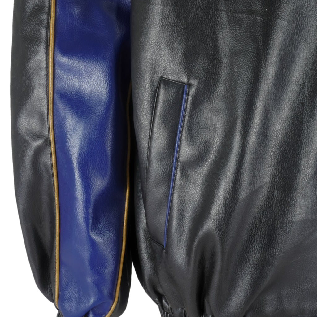 NFL - St. Louis Rams Big Logo Faux Leather Jacket 1990s Medium Vintage Retro Football