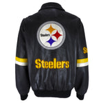 NFL - Pittsburgh Steelers Faux Leather Jacket 1990s Large