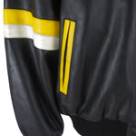 NFL - Pittsburgh Steelers Faux Leather Jacket 1990s Large Vintage Retro Football