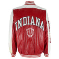 NCAA (Steve & Barrys) - Indiana Hoosiers Faux Leather Jacket 1990s X-Large Vintage Retro Football College