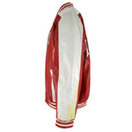 NCAA (Steve & Barrys) - Indiana Hoosiers Faux Leather Jacket 1990s X-Large Vintage Retro Football College