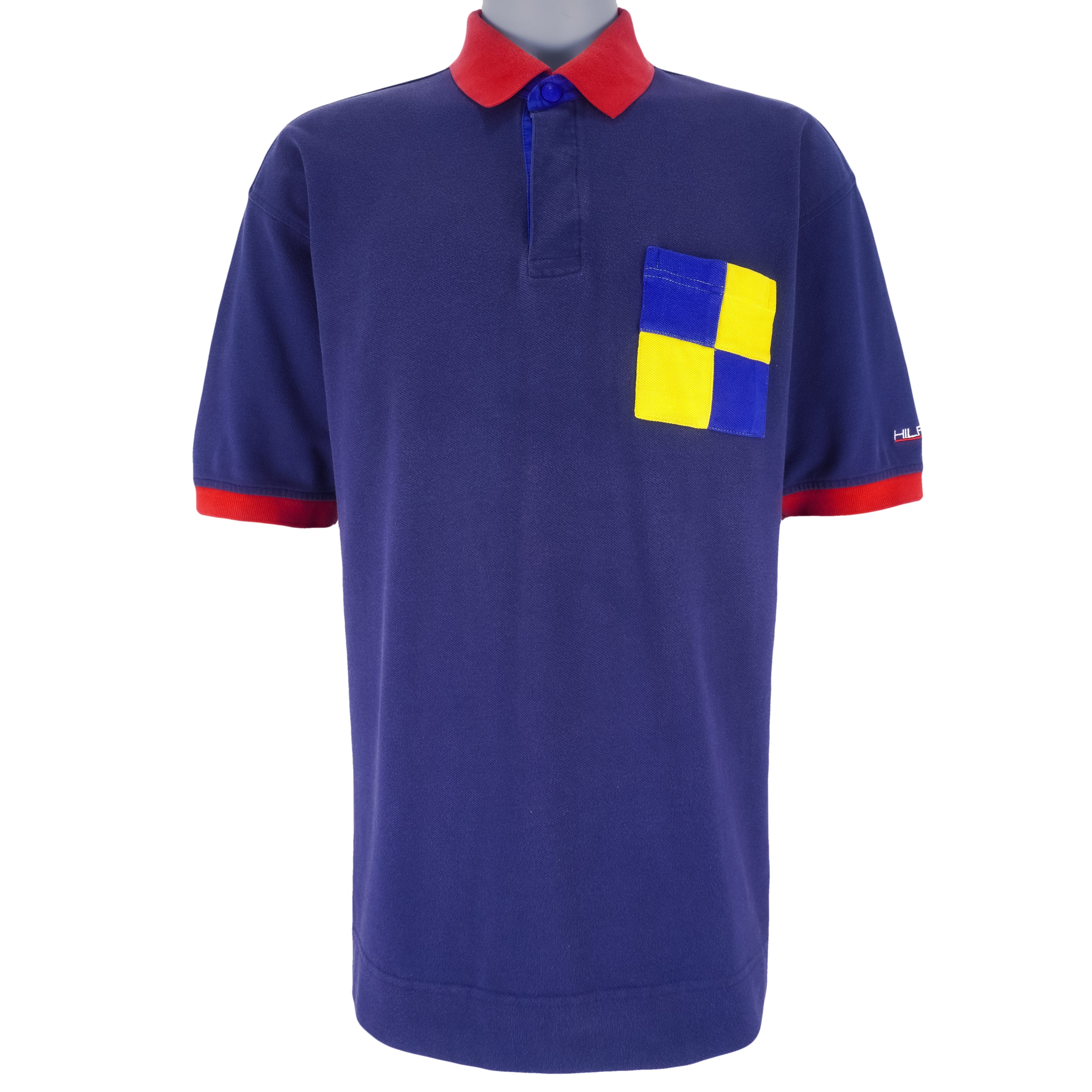 Tommy Hilfiger - Blue Tommy Jeans Polo T-Shirt 1990s X-Large Vintage Retro