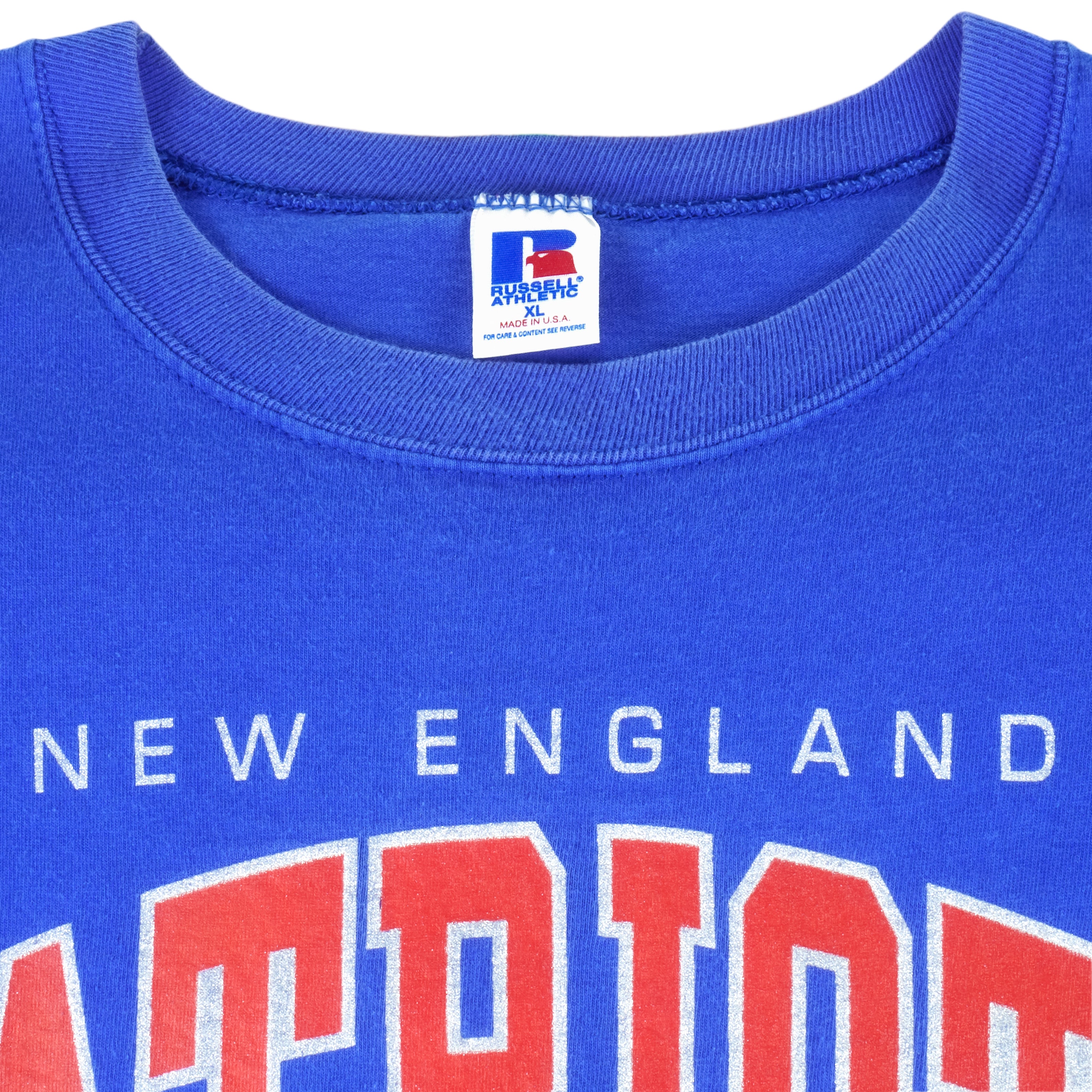 NFL (Russell Athletic) - New England Patriots T-Shirt 1995 X-Large Vintage Retro Football