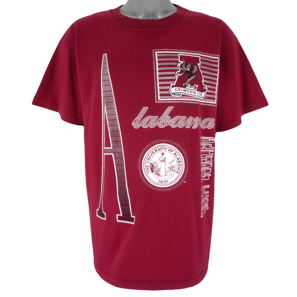 NCAA - Alabama Crimson Tide T-Shirt 1990s Large Vintage Retro Football College