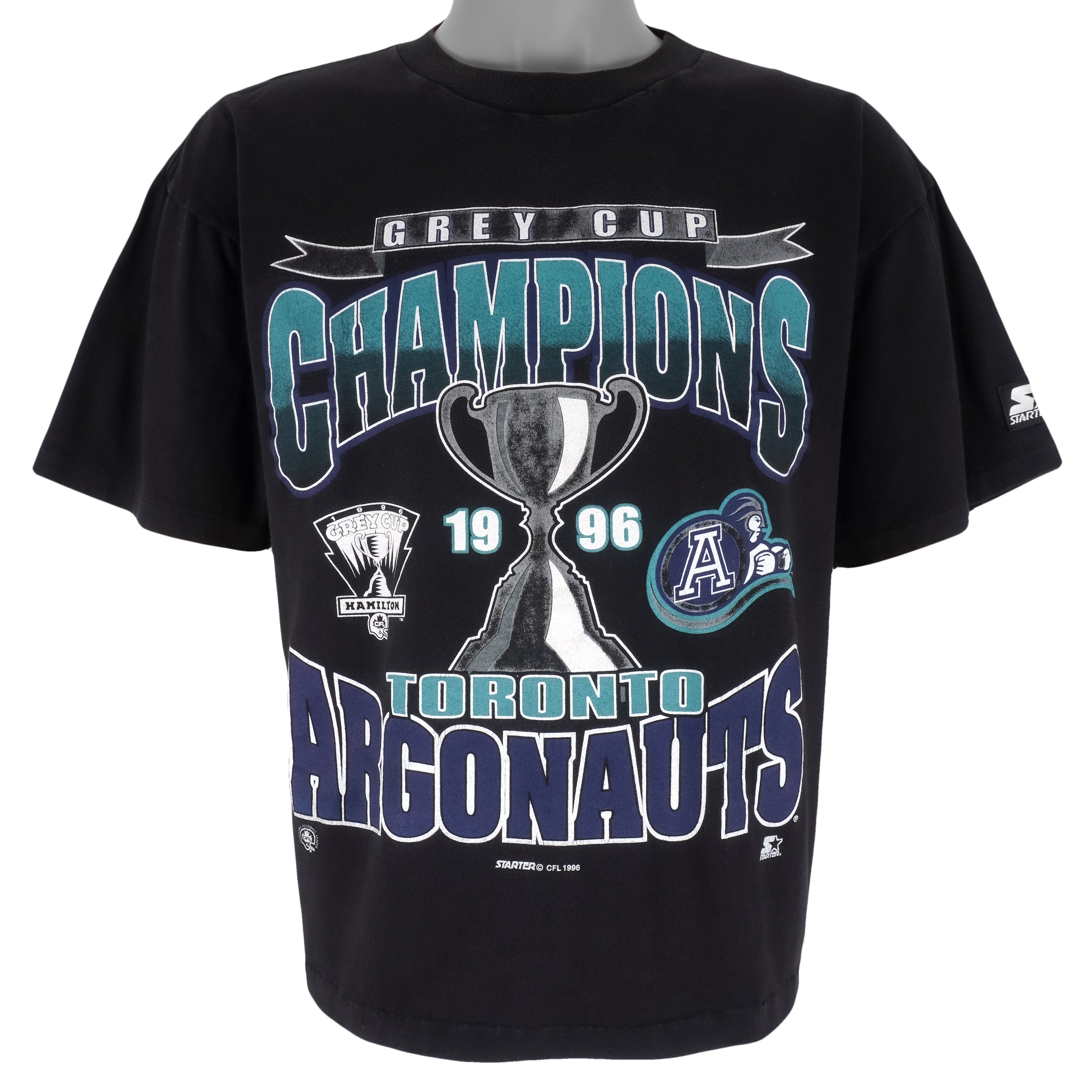 CFL - Toronto Argonauts Spell-Out T-Shirt 1996 Large Vintage Retro Football