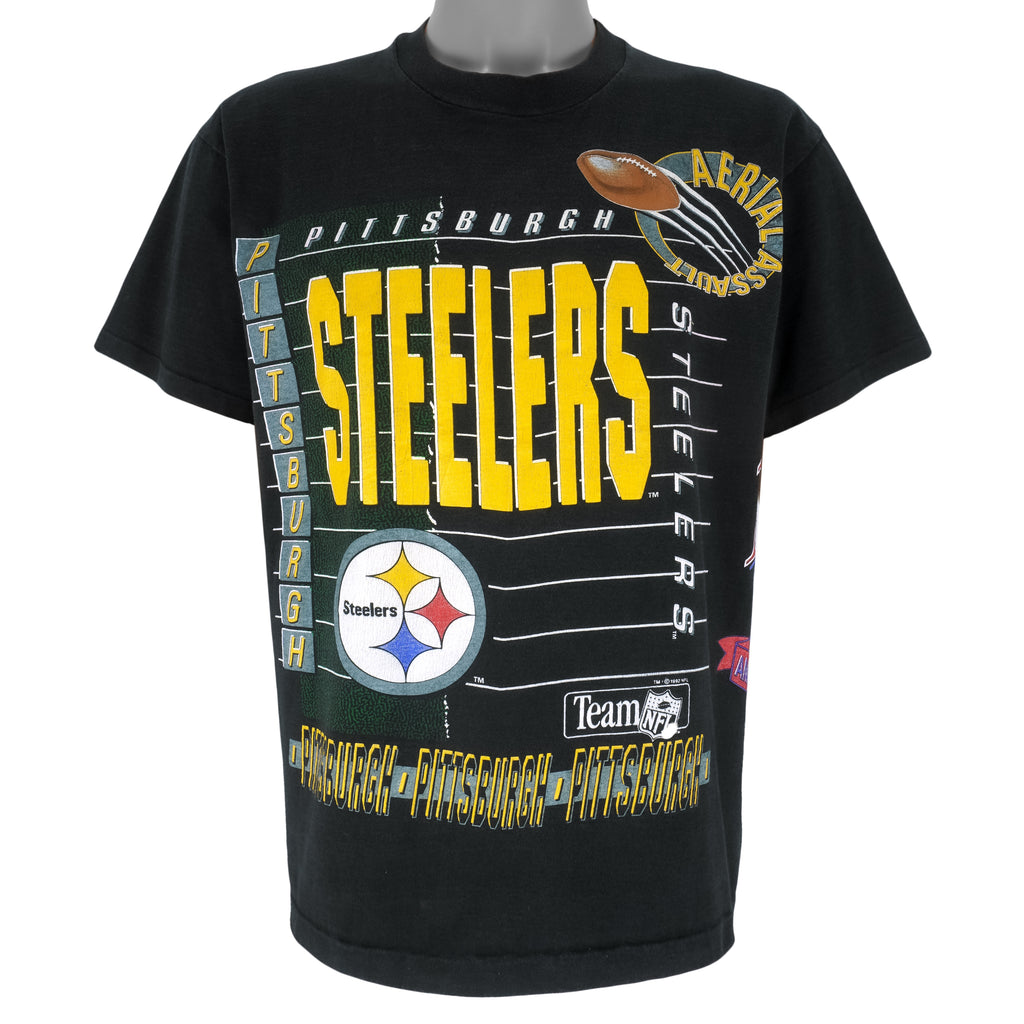 NFL (Salem) - Pittsburgh Steelers, Aerial Assault T-Shirt 1992 X-Large Vintage Retro Football