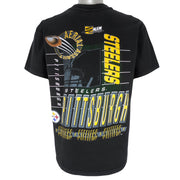 NFL (Salem) - Pittsburgh Steelers, Aerial Assault T-Shirt 1992 X-Large Vintage Retro Football