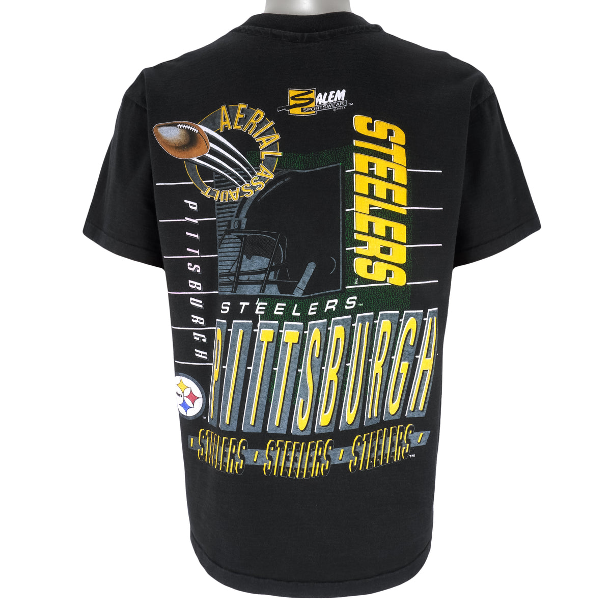 NFL (Salem) - Pittsburgh Steelers, Aerial Assault T-Shirt 1992 X-Large Vintage Retro Football