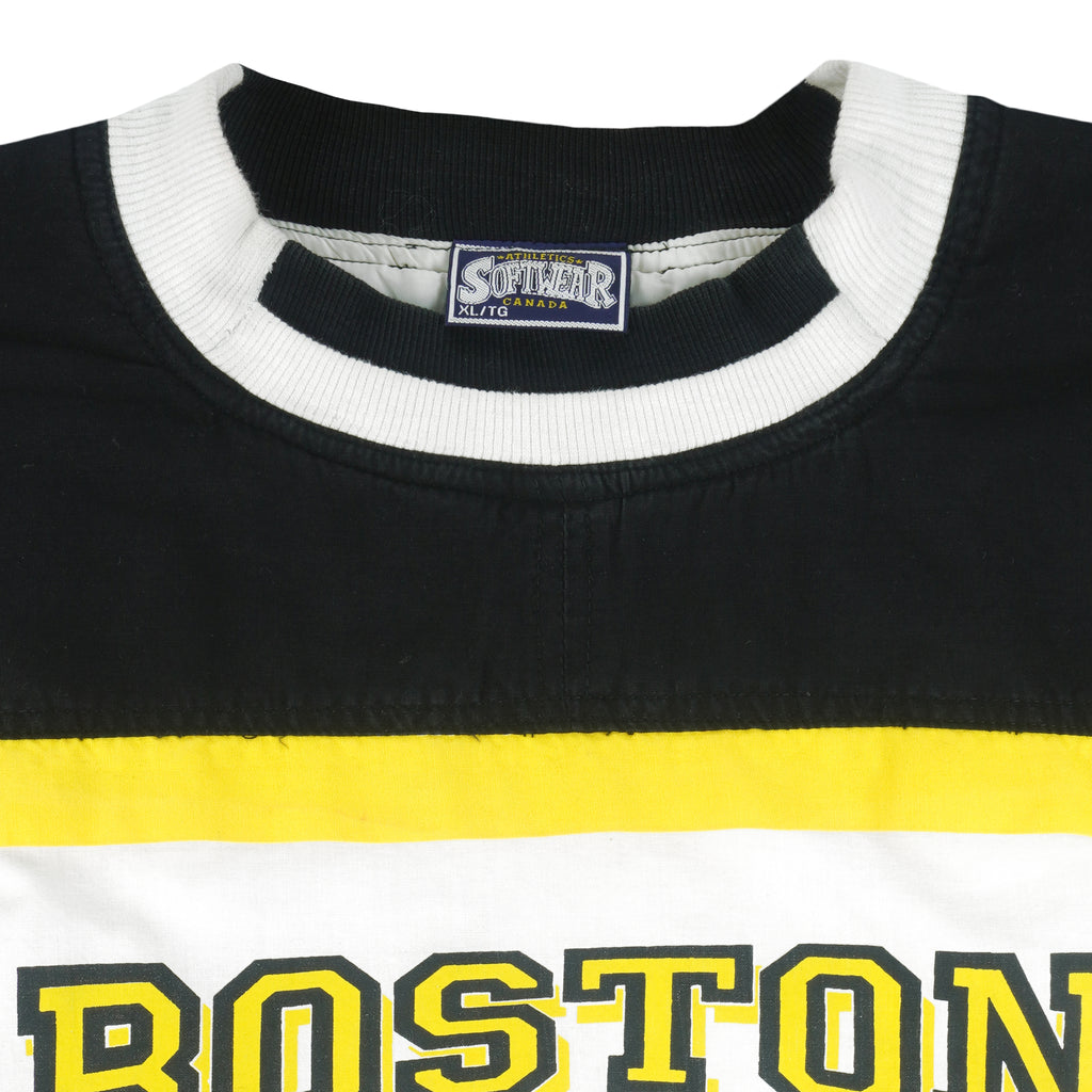 NHL - Boston Bruins Big Logo Crew Neck Sweatshirt 1990 X-Large Vintage Retro Hockey