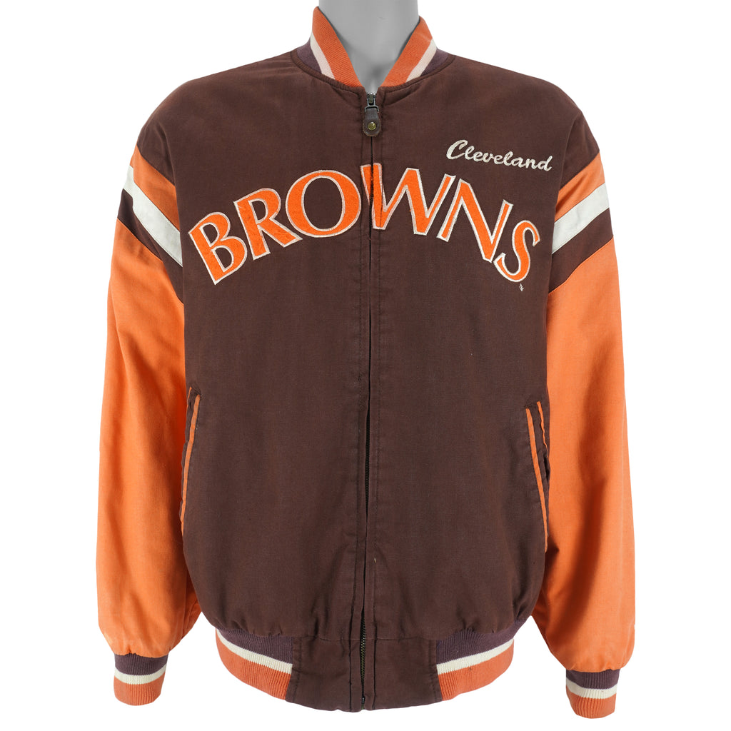 NFL (Mirage) - Cleveland Browns Zip-Up Jacket 1994 Large Vintage Retro Football