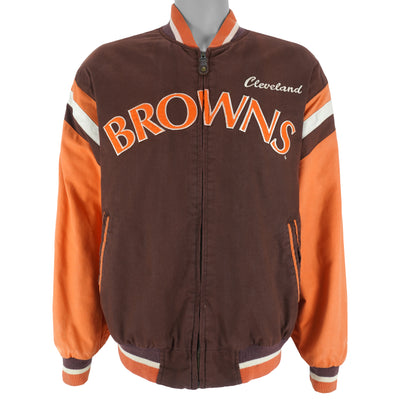NFL (Mirage) - Cleveland Browns Zip-Up Jacket 1990s Large