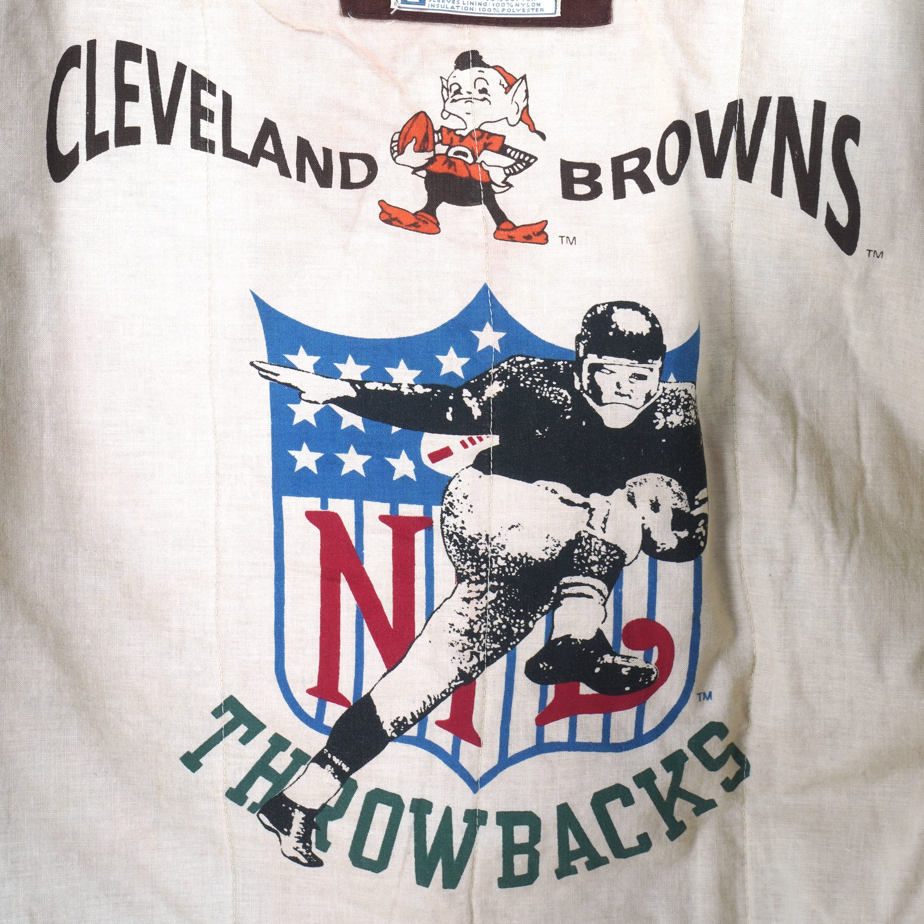 NFL (Mirage) - Cleveland Browns Zip-Up Jacket 1994 Large Vintage Retro Football