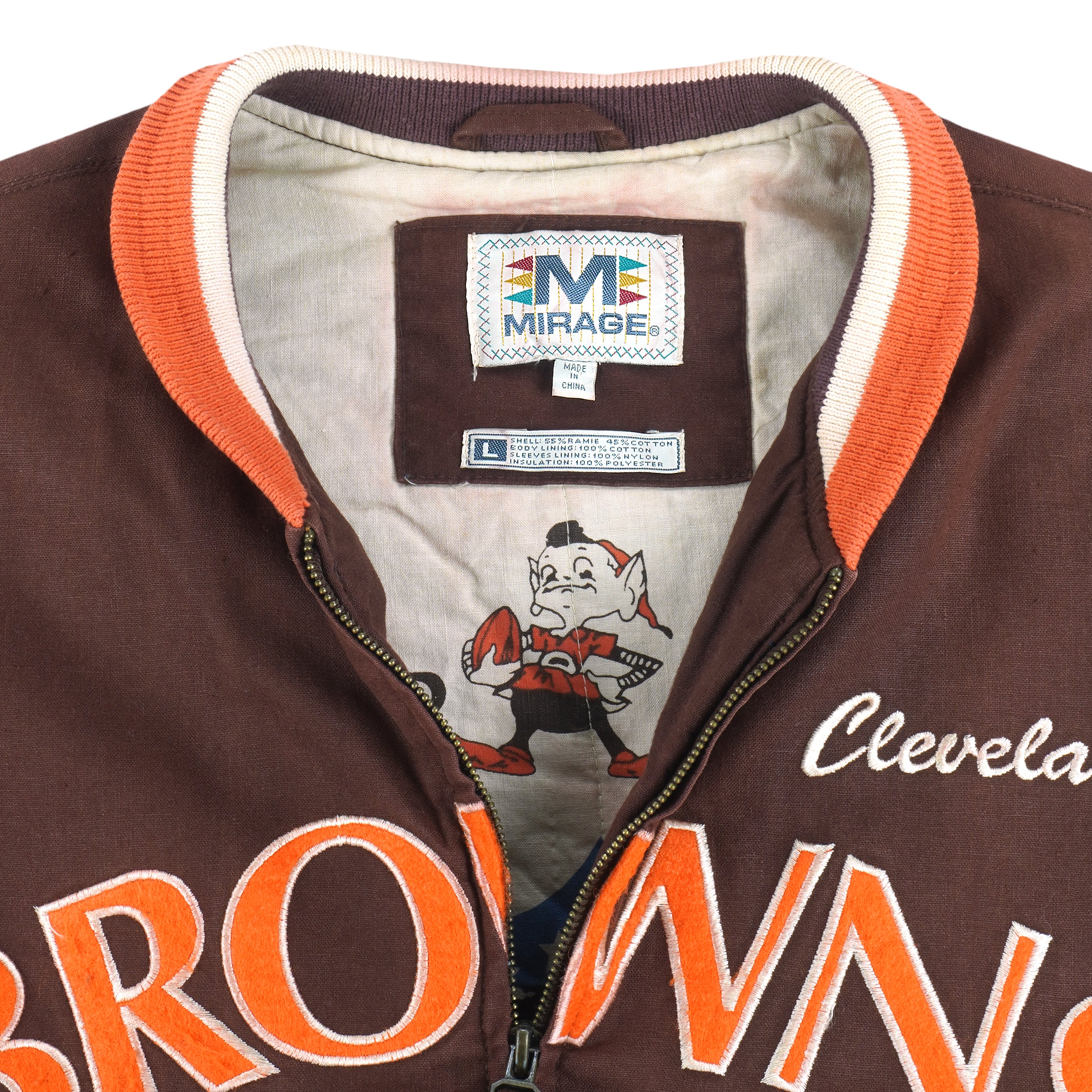vintage cleveland browns jacket