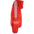 Adidas - Red Big Spell-Out Hooded Windbreaker 1990s Large Vintage Retro