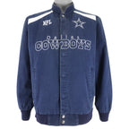 NFL - Dallas Cowboys Spell-Out Jean Jacket 1990s Medium Vintage Retro Football