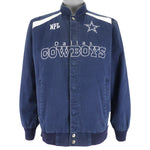 NFL - Dallas Cowboys Spell-Out Jean Jacket 1990s Medium Vintage Retro Football