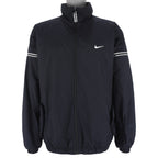 Nike - Black Embroidered Zip-Up Jacket Large Vintage Retro