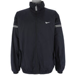 Nike - Black Embroidered Zip-Up Jacket Large Vintage Retro
