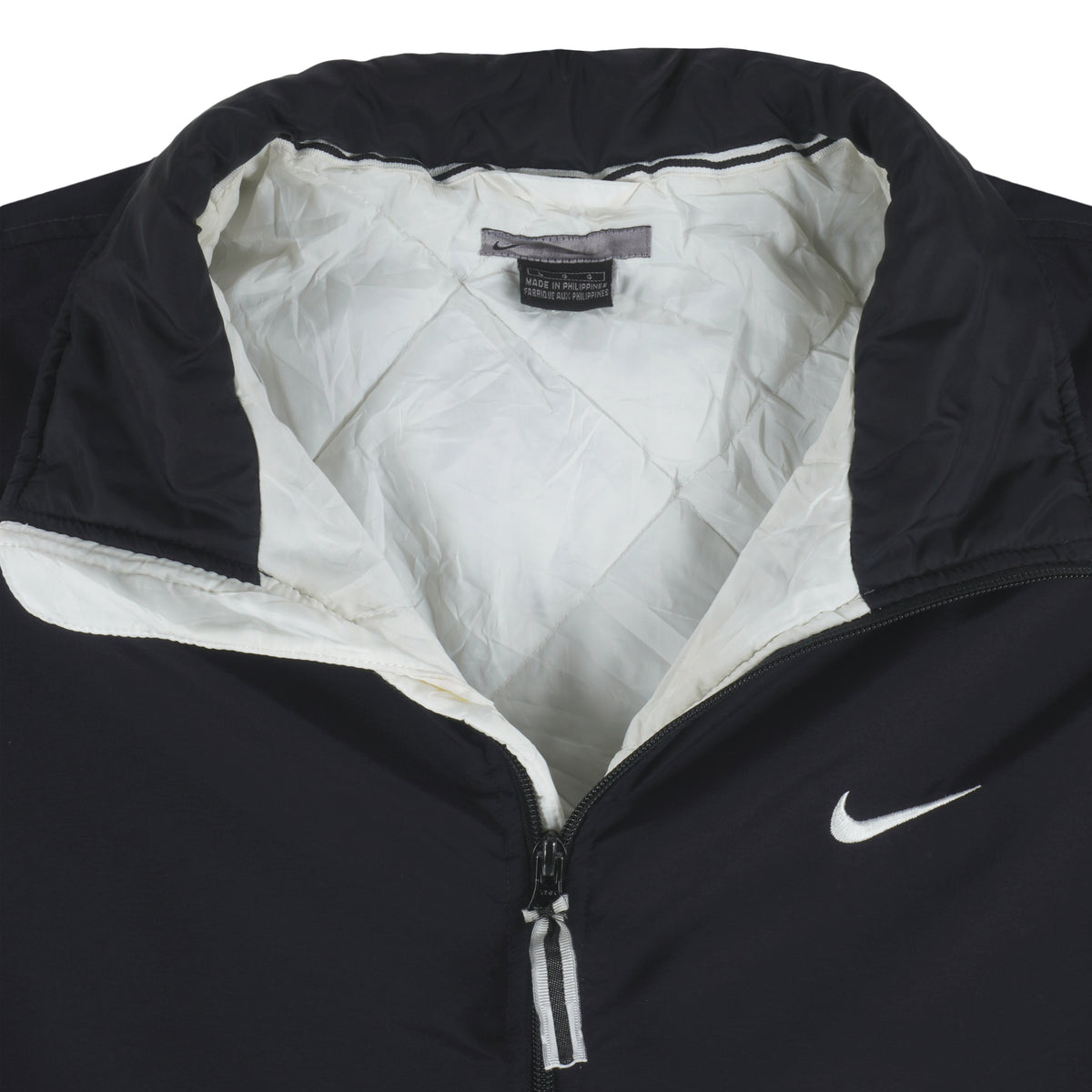 Nike - Black Embroidered Zip-Up Jacket Large Vintage Retro