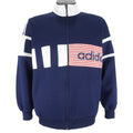 Adidas - Big Spell-Out Zip-Up Sweatshirt 1990s Medium Vintage Retro