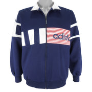 Adidas - Big Spell-Out Zip-Up Sweatshirt 1990s Medium Vintage Retro