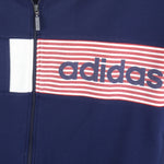 Adidas - Big Spell-Out Zip-Up Sweatshirt 1990s Medium Vintage Retro