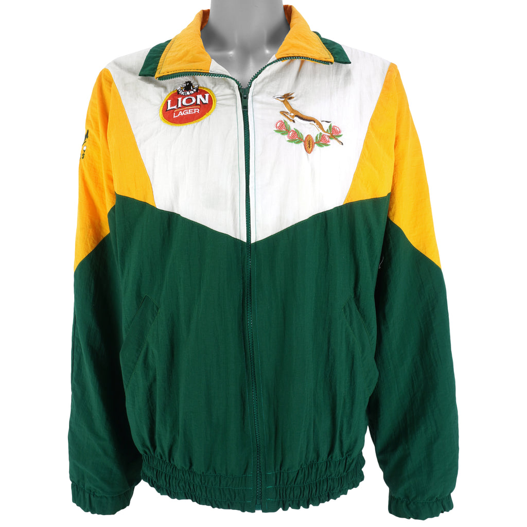 Vintage - Green Lion Lager Zip-Up Windbreaker 1990s Large Vintage Retro