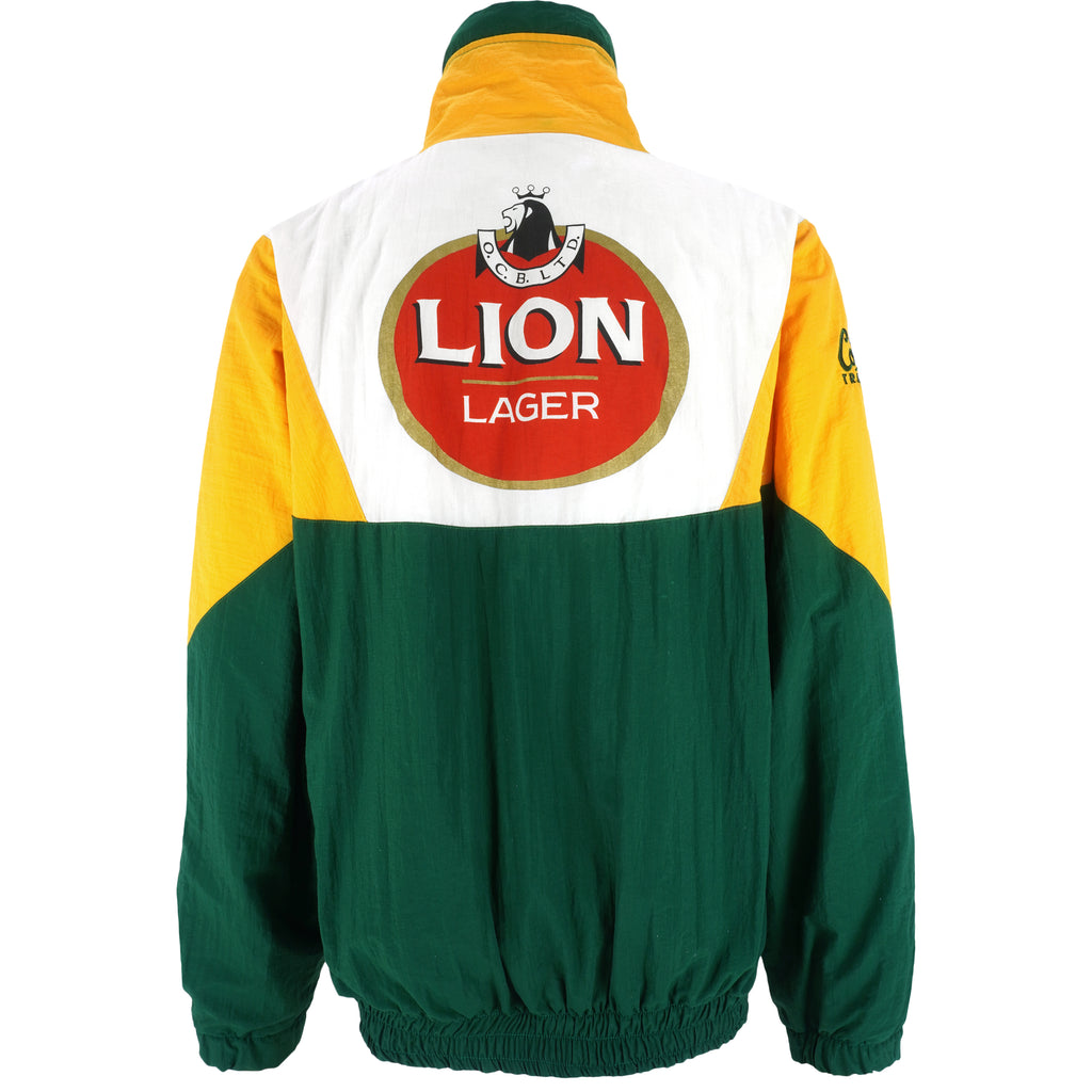 Vintage - Green Lion Lager Zip-Up Windbreaker 1990s Large Vintage Retro