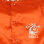 NCAA - Orange Clemson Tigers Satin Jacket 1990s Large Vintage Retro College