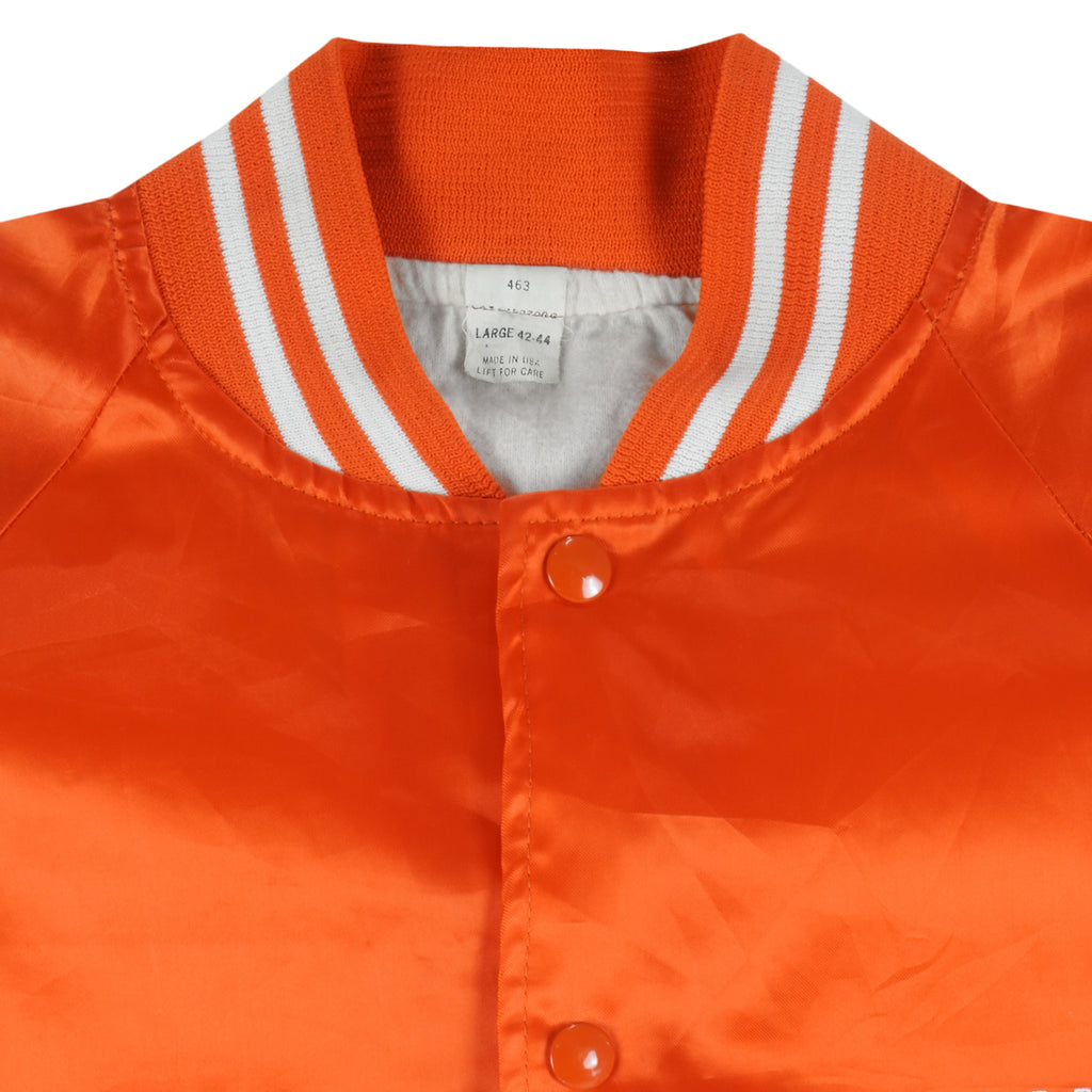 NCAA - Orange Clemson Tigers Satin Jacket 1990s Large Vintage Retro College