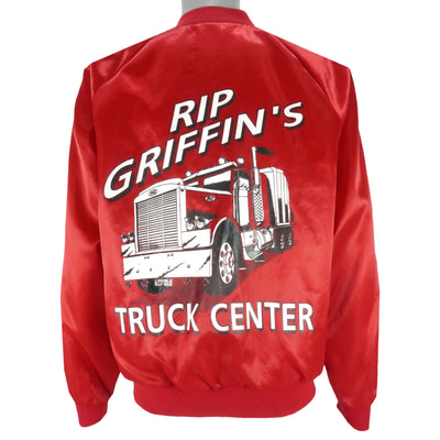 Vintage - Rip Griffins Truck Center Button-Up Satin Jacket 1990s Large