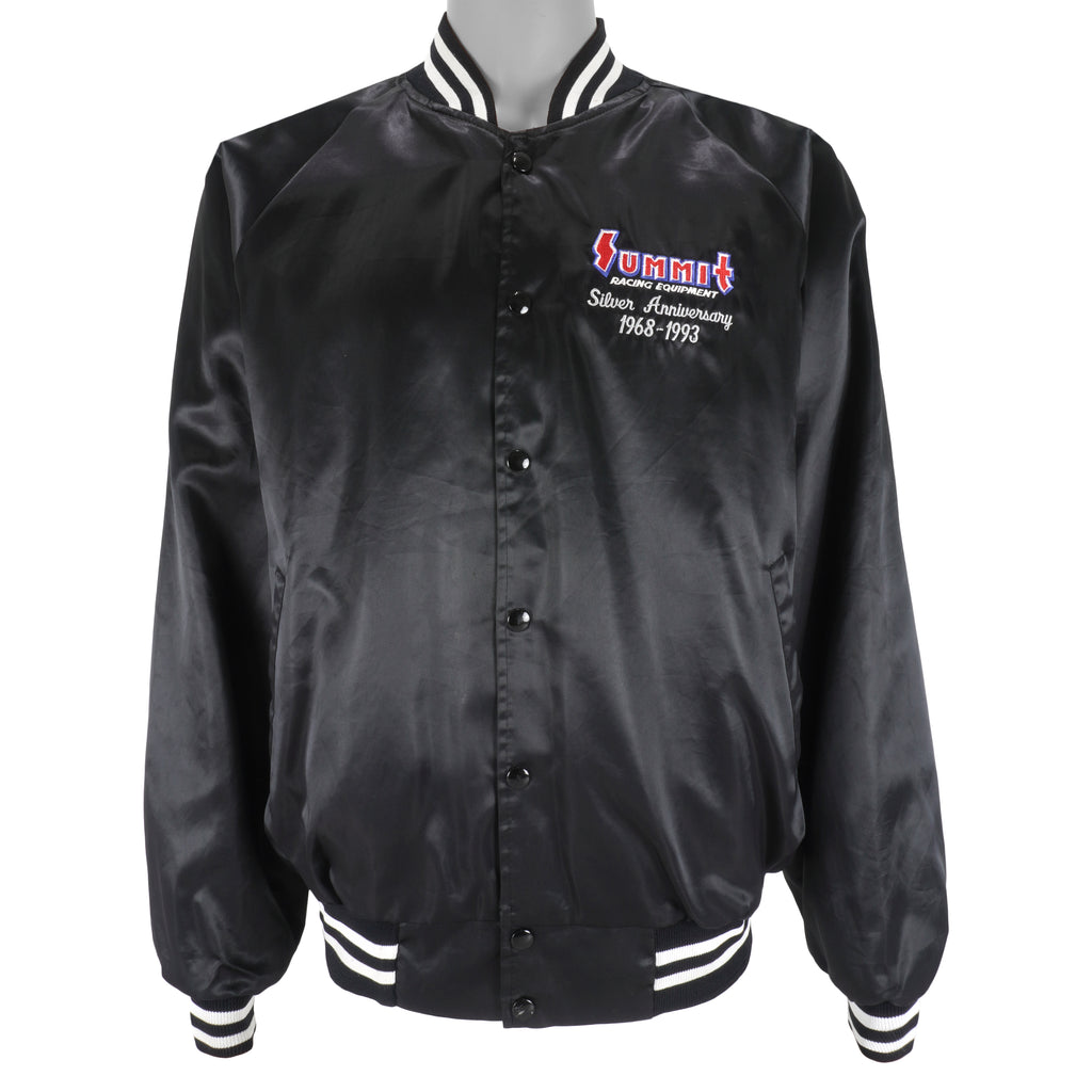 Vintage - Black Summit Racing Satin Jacket 1993 X-Large Vintage Retro