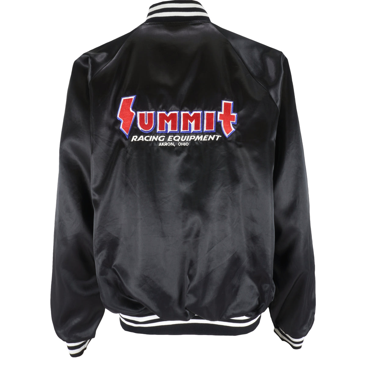 Vintage - Black Summit Racing Satin Jacket 1993 X-Large Vintage Retro