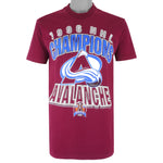 NHL - Colorado Avalanche, Stanley Cup Champions T-Shirt 1996 Large Vintage Retro Hockey