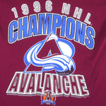 NHL - Colorado Avalanche, Stanley Cup Champions T-Shirt 1996 Large Vintage Retro Hockey