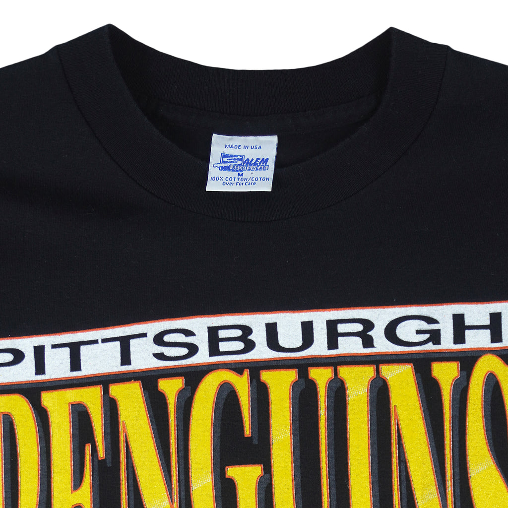 NHL - Pittsburgh Penguins, Back To Back T-Shirt 1992 Medium Vintage Retro Hockey