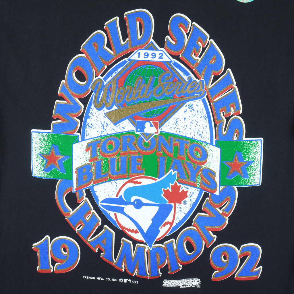 MLB (Trench) - Toronto Blue Jays - World Series Champs T-shirt 1992 Large Vintage Retro Baseball