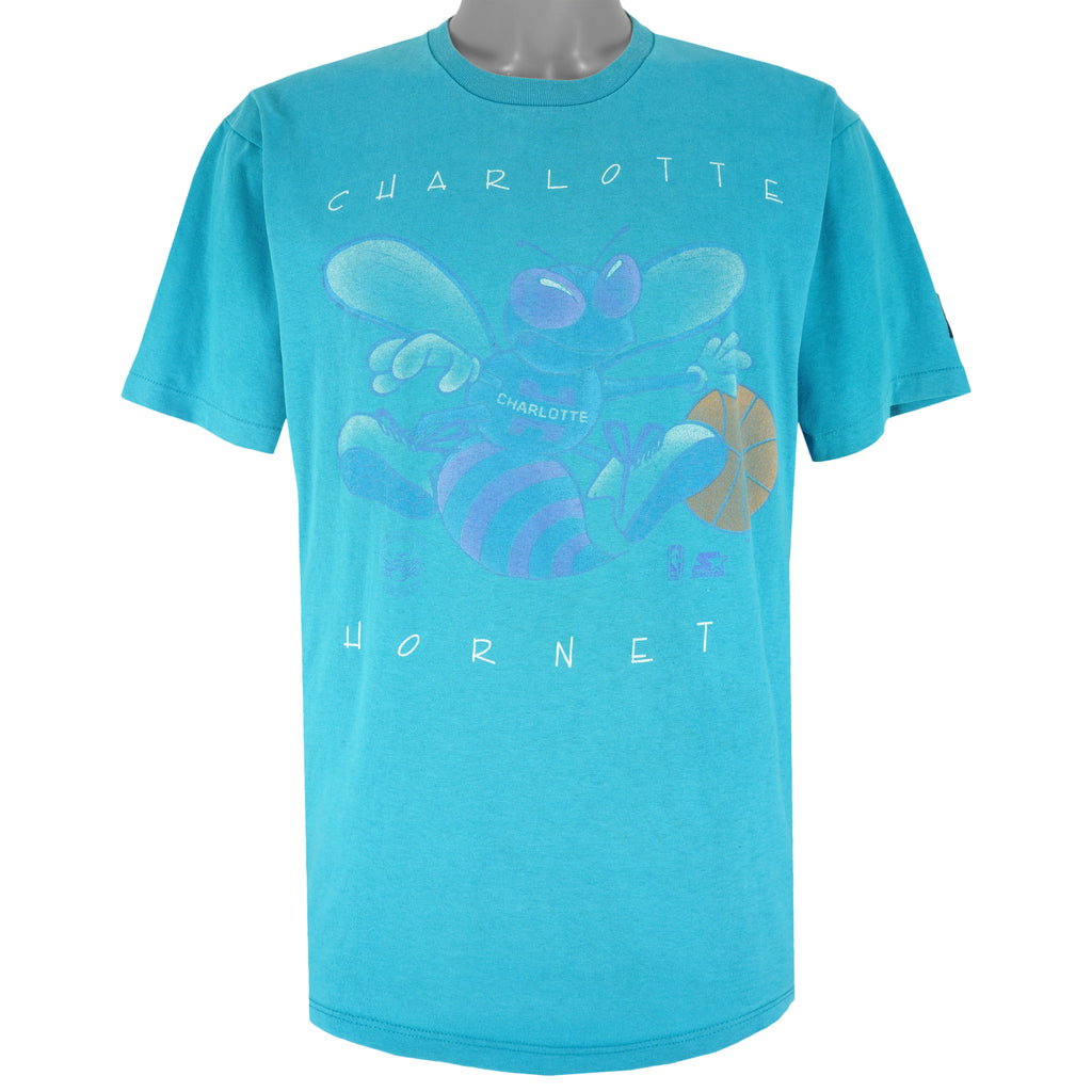 Starter - Charlotte Hornets Big Logo T-Shirt 1990s Large Vintage Retro Basketball