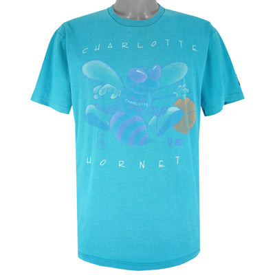 Starter - Charlotte Hornets Big Logo T-Shirt 1990s Large