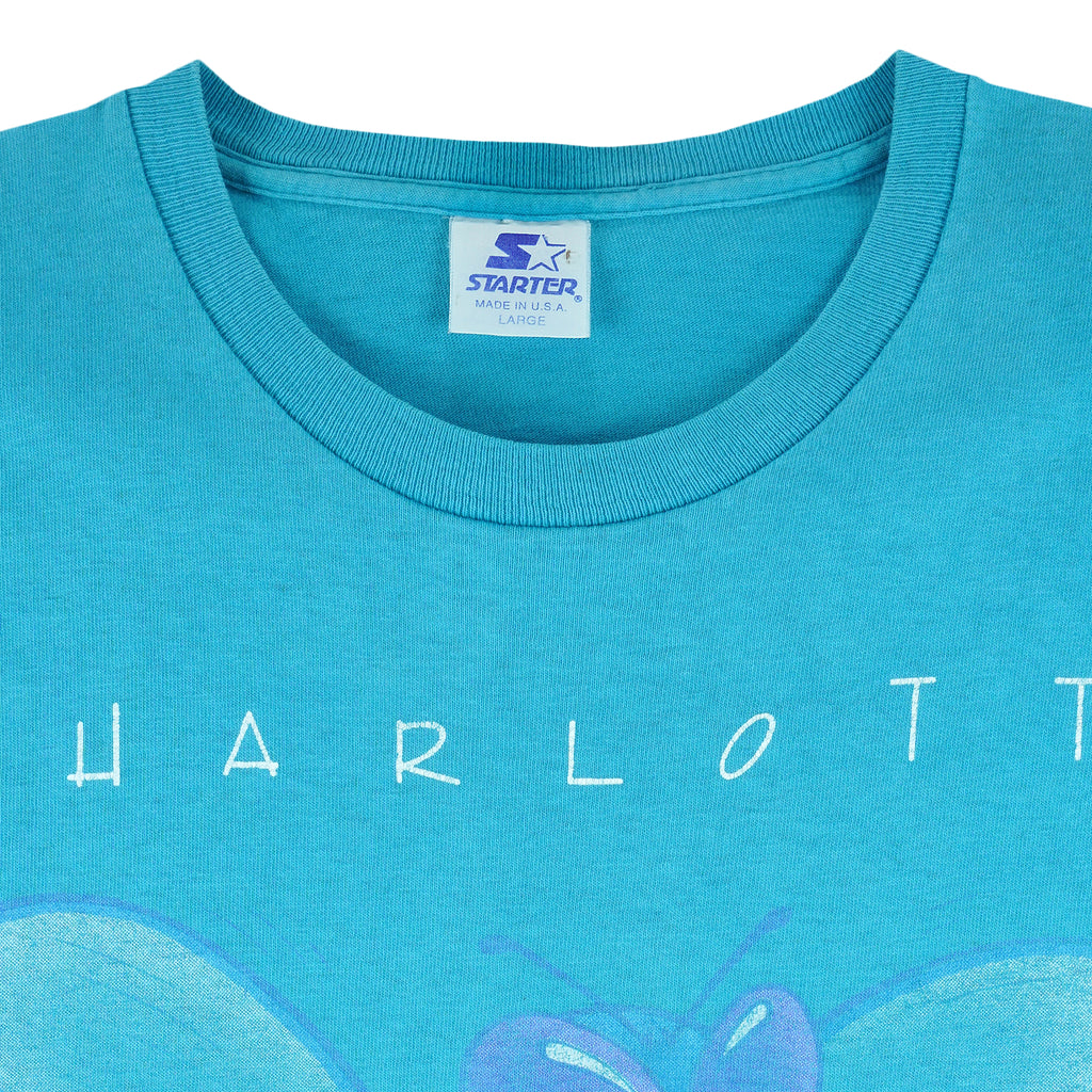 Starter - Charlotte Hornets Big Logo T-Shirt 1990s Large Vintage Retro Basketball